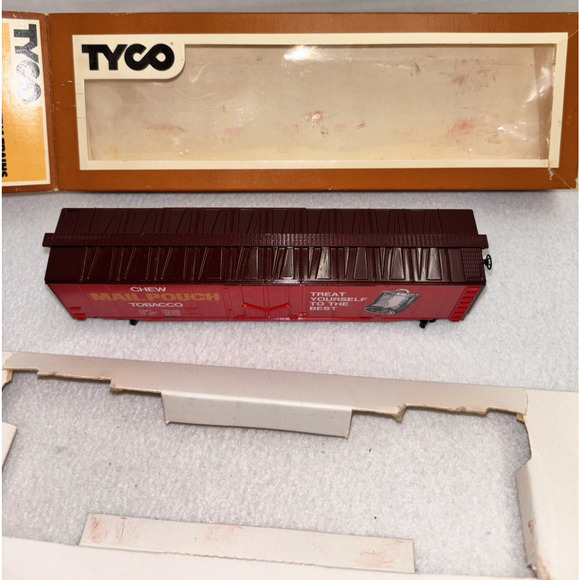 Tyco HO Old-Time Boxcar Mail Pouch Chew Tobacco 374A Red Model Unused - Picture 2 of 12